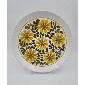 Mikasa Duplex -Ben Seibel 12 1/4” Round Tray Platter Trellis 2526 -Yellow/Flower